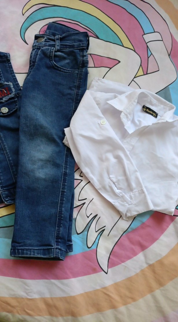 Bebek Erkek Denim Yelekli Takım - Görsel 4