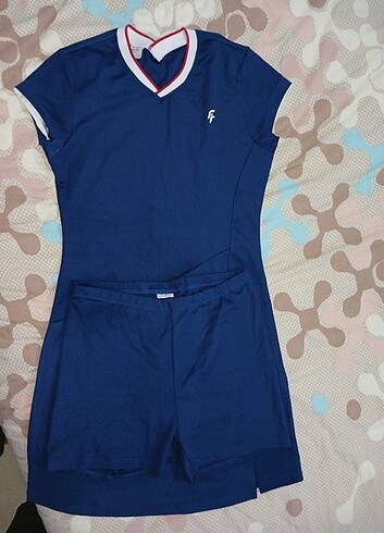 s Beden Tenis spor elbise şortlu