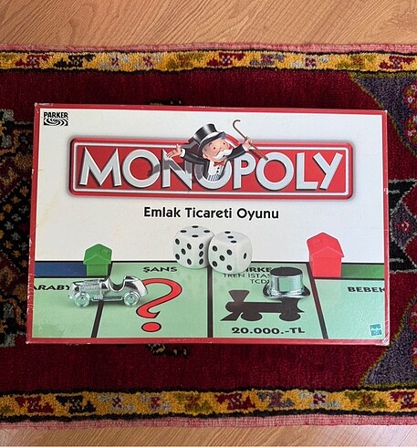 2001 yılı Klasik Monopoly Kutu Oyunu