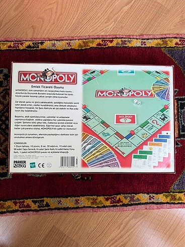2001 yılı Klasik Monopoly Kutu Oyunu