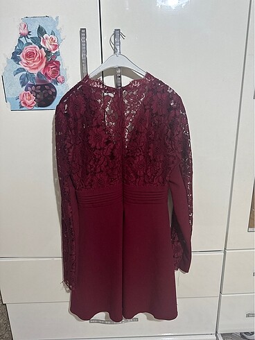 Trendyol & Milla Bordo mini elbise