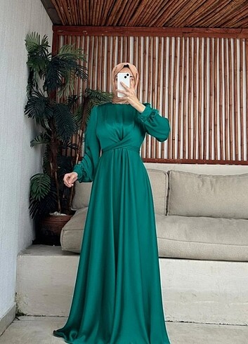 Saten elbise 38 beden