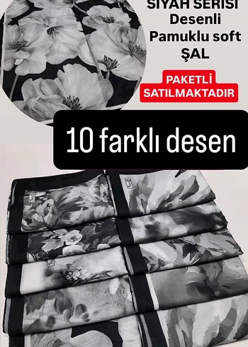 Beden HAKİ Serisi Pamuklu Soft Şal 10 Desen