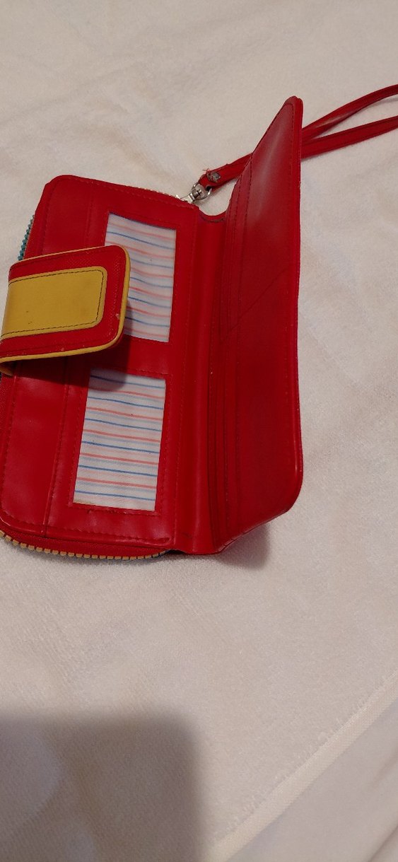 Kırmızı Deri Fermuarlı Kadın Cüzdanı - Görsel 3