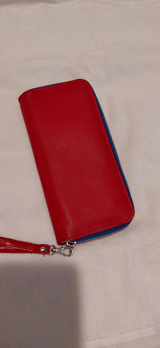 Kırmızı Deri Fermuarlı Kadın Cüzdanı - Görsel 4