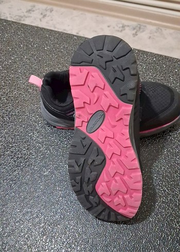 Kız Çocuk Pembe Siyah Spor Ayakkabı Velcro - Görsel 4