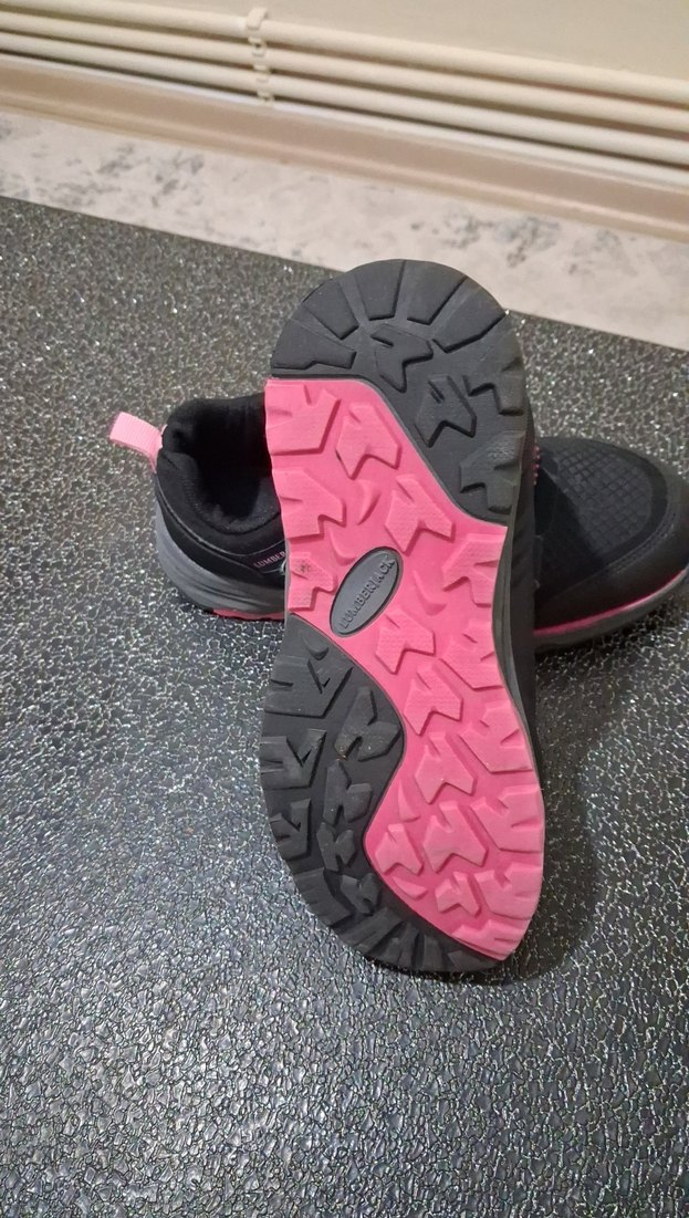 Kız Çocuk Pembe Siyah Spor Ayakkabı Velcro - Görsel 4