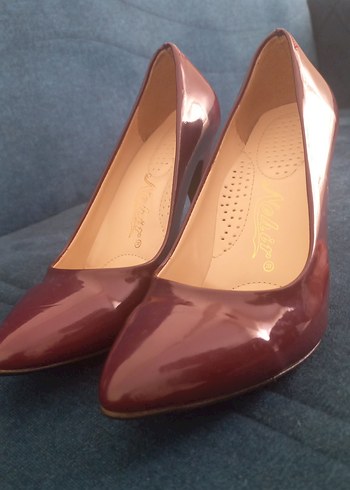 Diger Bordo Rugan Stiletto Kadın Ayakkabı