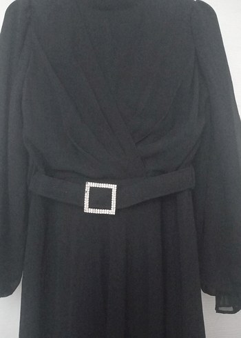 Zara Siyah Uzun Kemerli Gotik Elbise