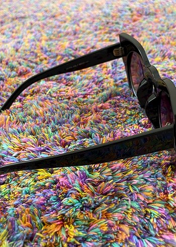 Çok Renkli Retro Kadın Güneş Gözlüğü - Görsel 4