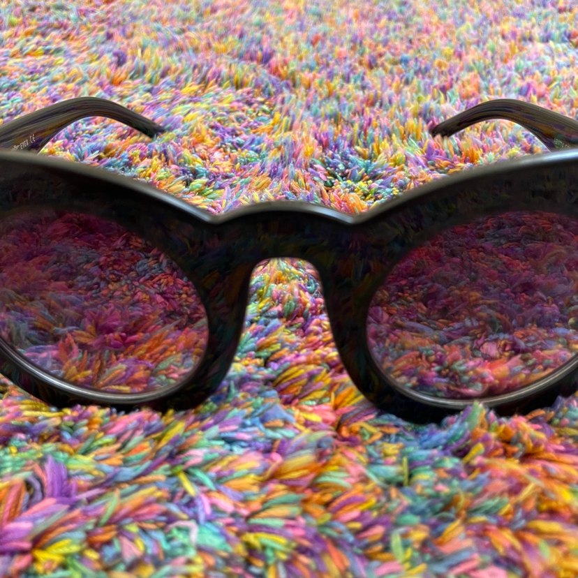 Çok Renkli Retro Kadın Güneş Gözlüğü - Görsel 2