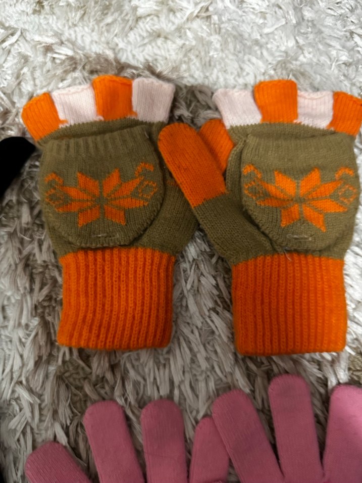 Çok Renkli Triko Kadın Eldivenleri - Görsel 3