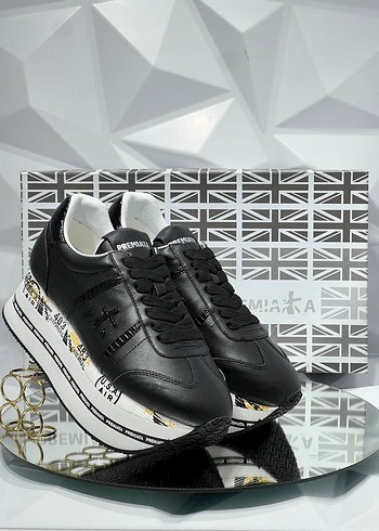 Premiata Platform Siyah Bağcıklı KadınSpor Ayakkabı