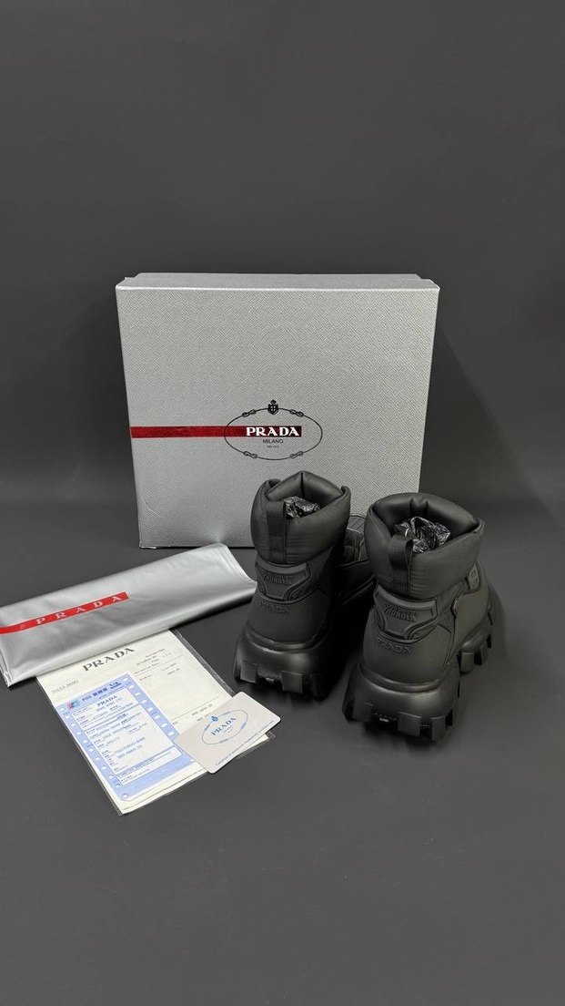 Prada Siyah Erkek Outdoor Botları 40/46 - Görsel 4