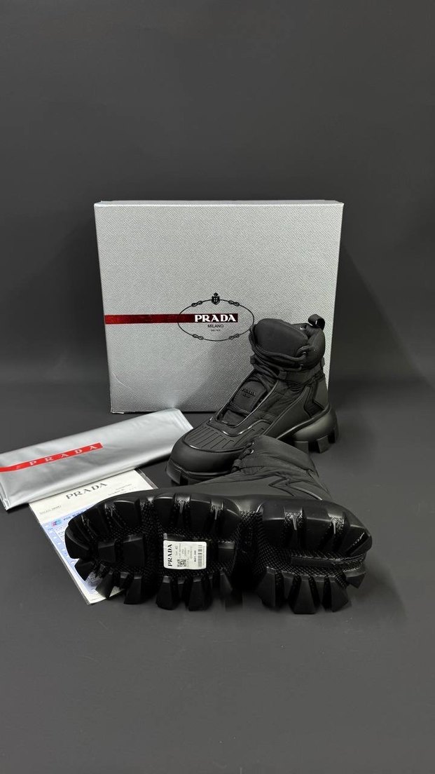 Prada Siyah Erkek Outdoor Botları 40/46 - Görsel 5