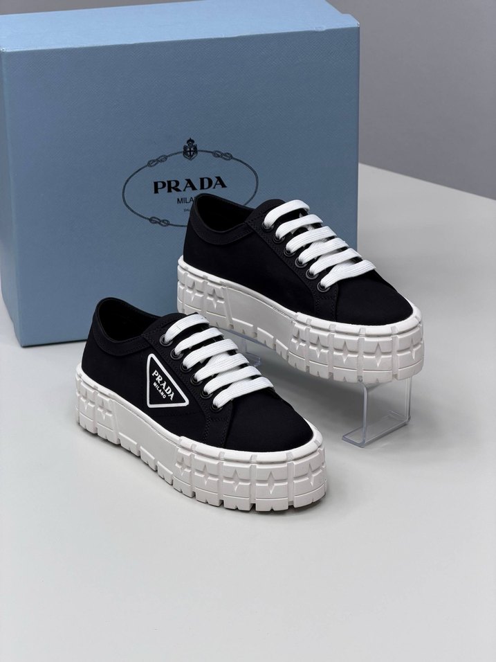 Prada Siyah Beyaz Erkek Spor Ayakkabı - Görsel 5