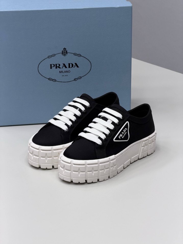 Prada Siyah Beyaz Erkek Spor Ayakkabı - Görsel 2