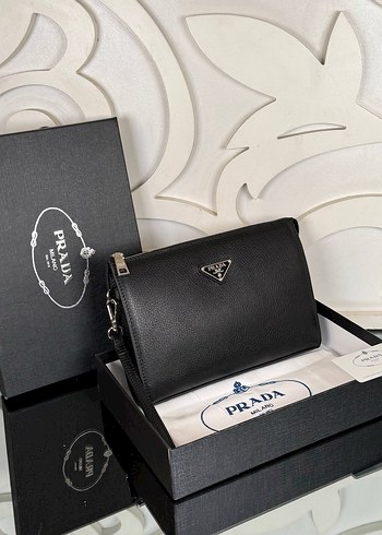 Prada Modern Klasik Siyah Erkek El Çantası - Görsel 7