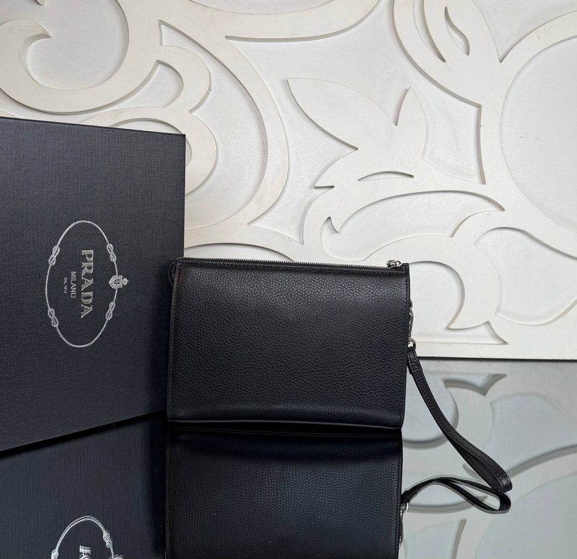 Prada Modern Klasik Siyah Erkek El Çantası - Görsel 4