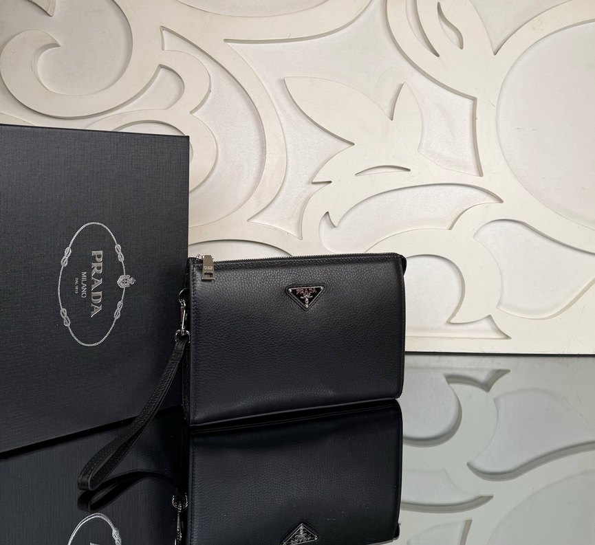 Prada Modern Klasik Siyah Erkek El Çantası - Görsel 2