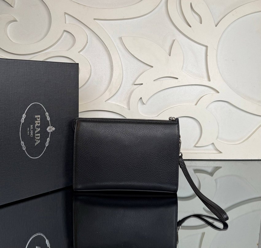 Prada Modern Klasik Siyah Erkek El Çantası - Görsel 3