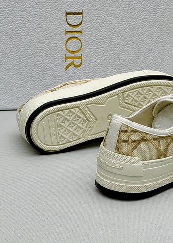 Dior Beyaz Yılan Desenli Platform Kadın Spor Ayakkabı - Görsel 2