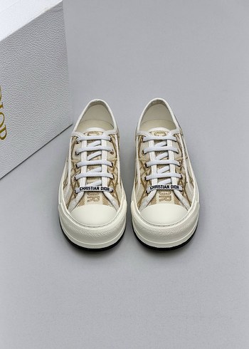 Dior Beyaz Yılan Desenli Platform Kadın Spor Ayakkabı - Görsel 6