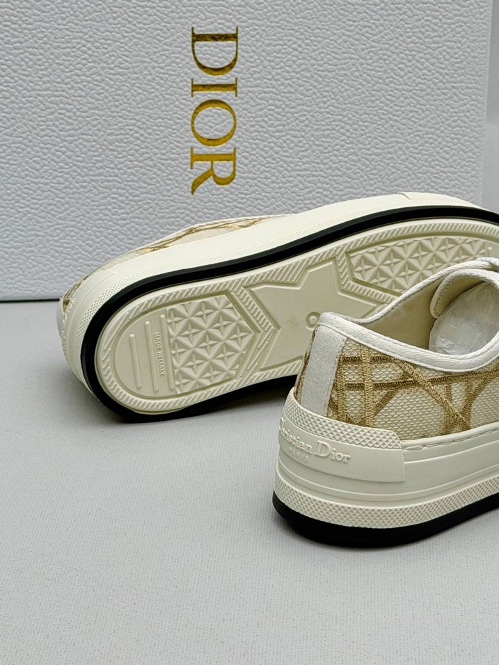 Dior Beyaz Yılan Desenli Platform Kadın Spor Ayakkabı - Görsel 2