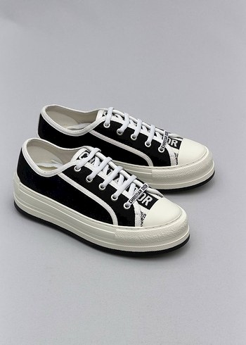 Dior Beyaz Siyah Platform Topuklu Spor Ayakkabı - Görsel 3