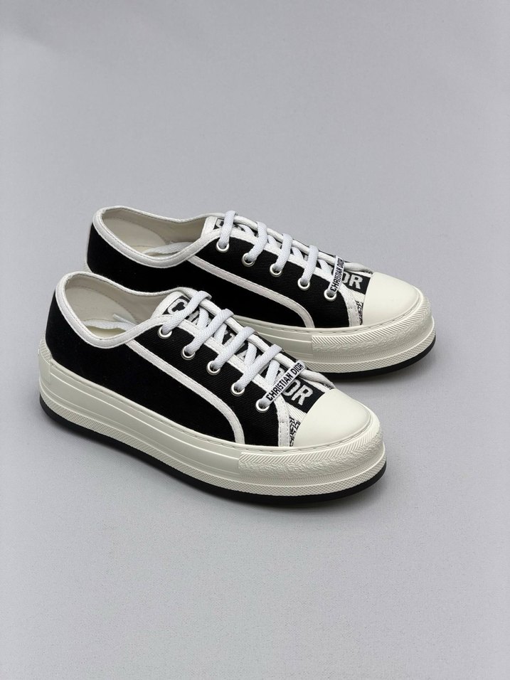 Dior Beyaz Siyah Platform Topuklu Spor Ayakkabı - Görsel 3