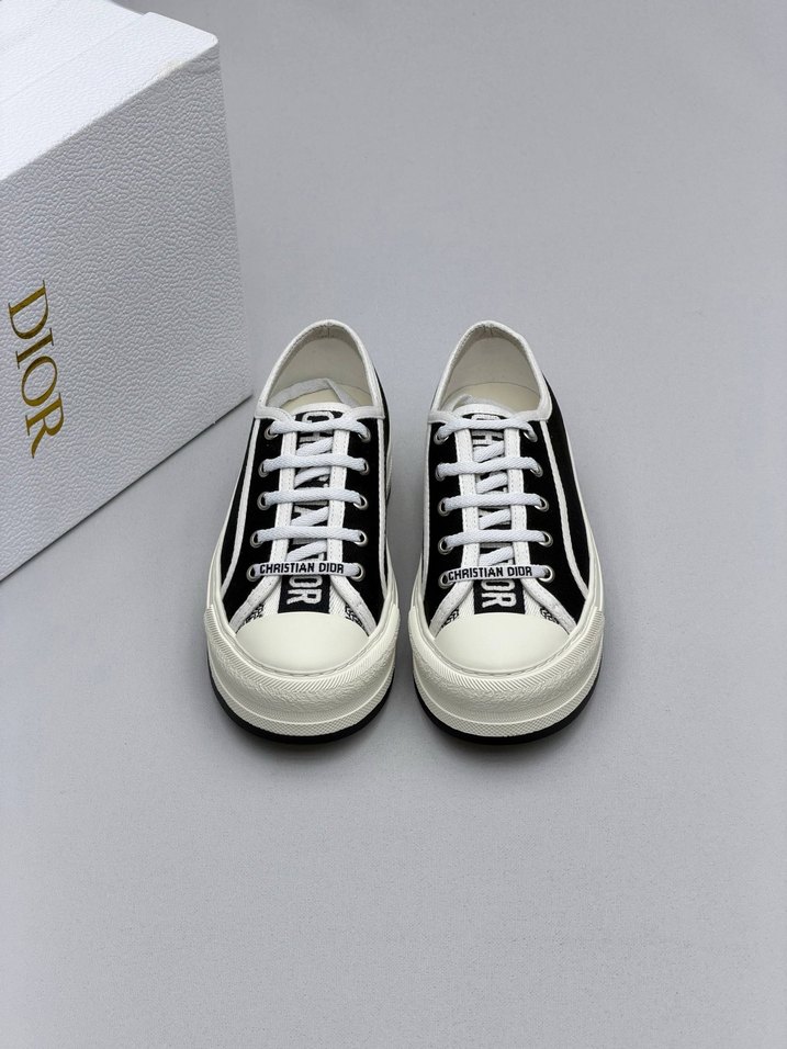 Dior Beyaz Siyah Platform Topuklu Spor Ayakkabı - Görsel 4