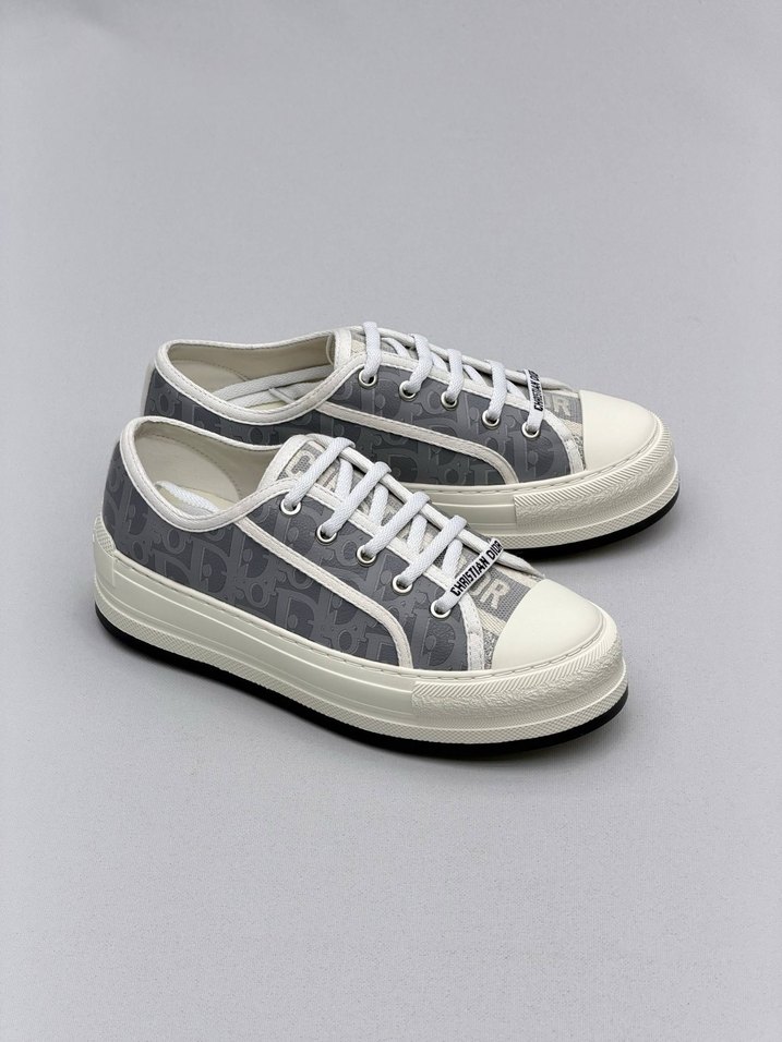 Dior Gri Kadın Platform Spor Ayakkabı - Görsel 3