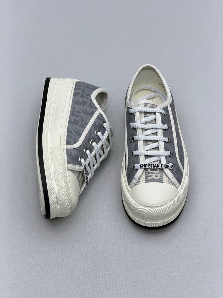 Dior Gri Kadın Platform Spor Ayakkabı - Görsel 5