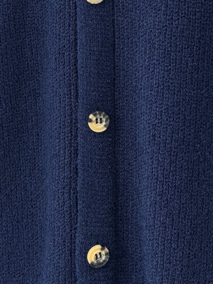 BRAND Düğmeli Lacivert Midi Kadın Hırka S M L - Görsel 3