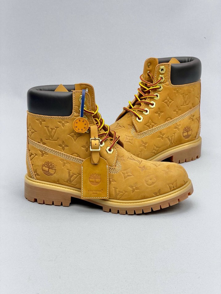 Louis Vuitton Kahverengi Tokalı Erkek Street Wear Bot - Görsel 3