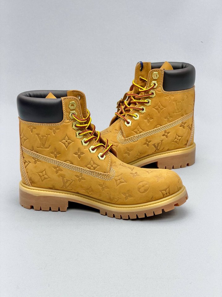 Louis Vuitton Kahverengi Tokalı Erkek Street Wear Bot - Görsel 4