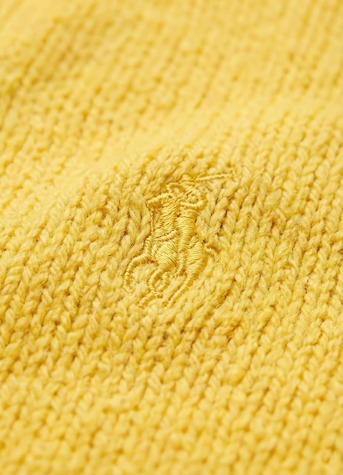 BRAND Sarı Cashmere Yün Hırka Uzun Kollu Geniş Kalıp  S M L - Görsel 4