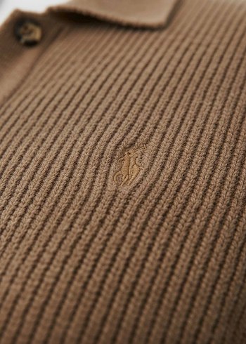 Brand Cashmere Bej Düğmeli Erkek Triko Hırka S M - Görsel 6