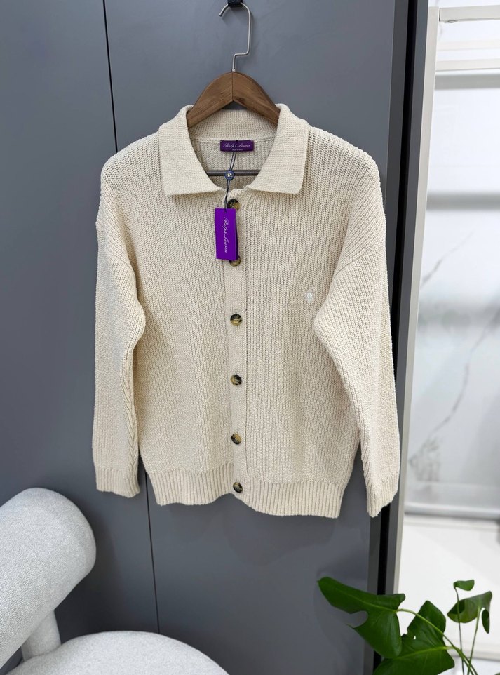 BRAND Hırka Yün Krem Unisex S L XL - Görsel 3