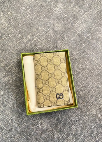 Gucci Gri Deri Baskılı Kadın Cüzdan - Görsel 2