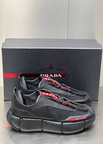 Prada Siyah Erkek Spor Ayakkabı Velcro - Görsel 5