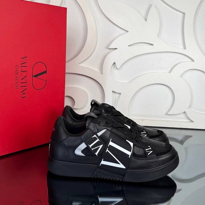 Valentino Siyah Erkek Spor Ayakkabı Velcro Detaylı - Görsel 5