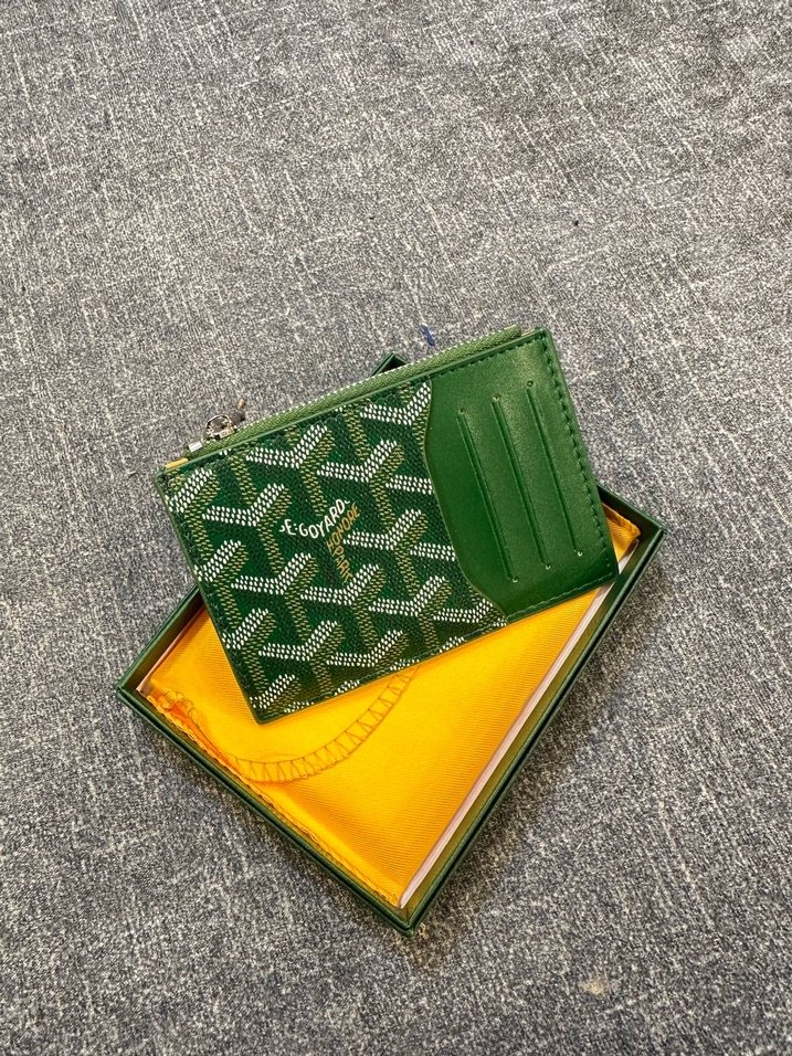 GoYard Gri Fermuarlı Baskılı  Kartlık - Görsel 2