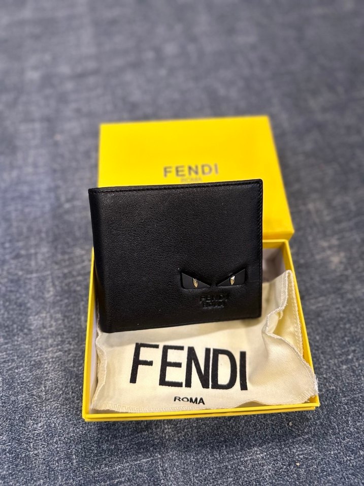 Yeni Fendi Roma Siyah Baskılı Erkek Cüzdanı - Görsel 2