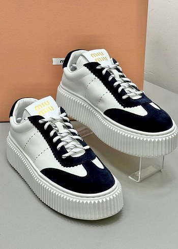 Miu Miu Kadın Beyaz Platform Sneaker 36/40