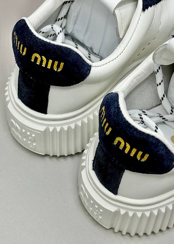 37 Beden beyaz Renk Miu Miu Kadın Beyaz Platform Sneaker 36/40