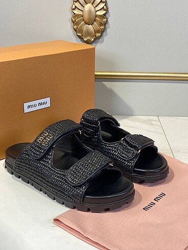 Miu Miu Wicker Slipper Women 36/40 Kadın Terlik