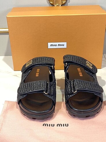 Miu Miu Miu Miu Wicker Slipper Women 36/40 Kadın Terlik