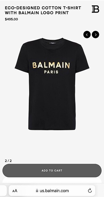 xl Beden Balmain Kadın Tshirt S ve
