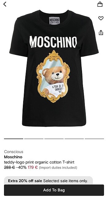 xl Beden Moschino Bayan Lux Tshirt S M L XL